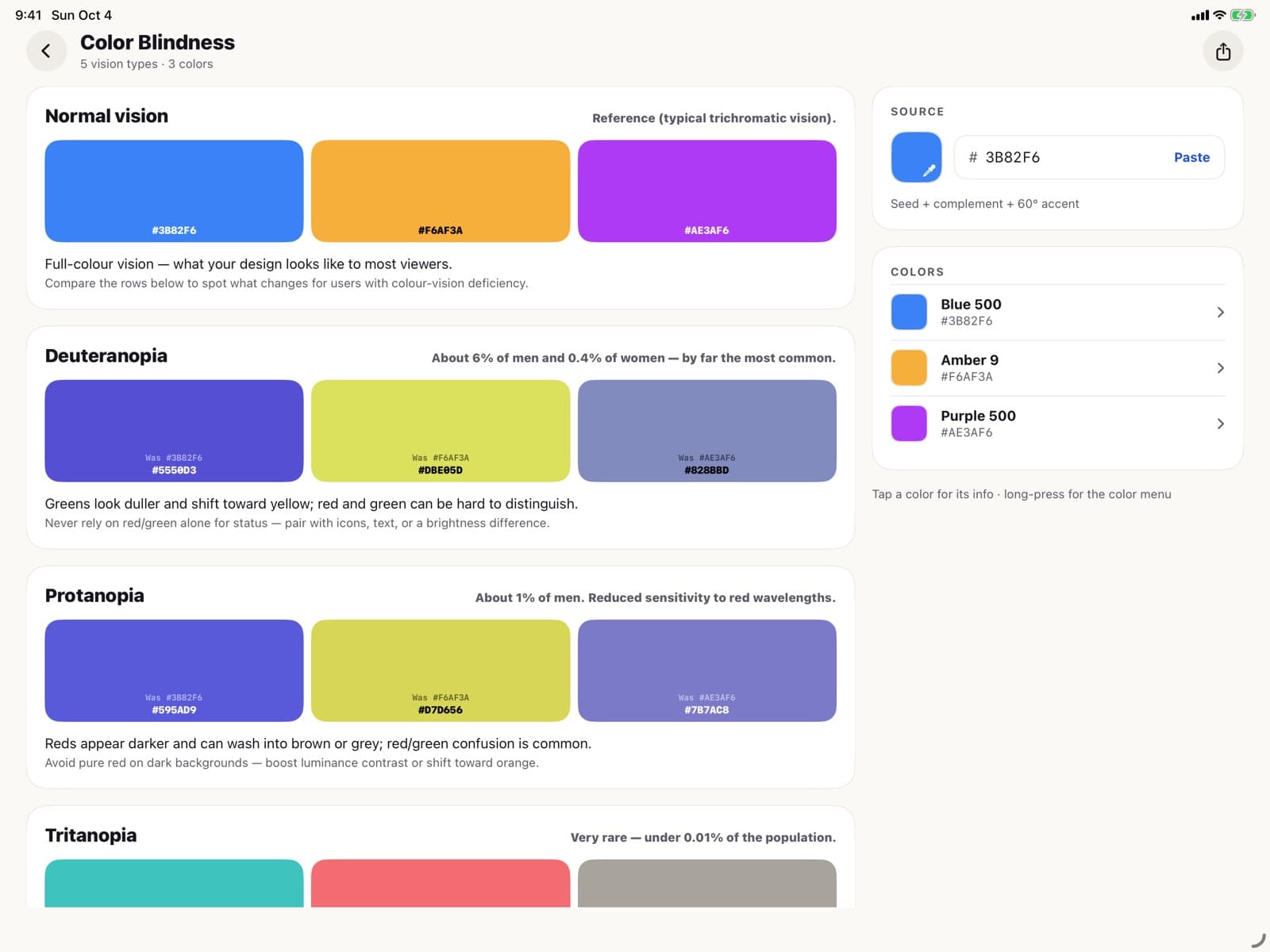 Color Blindness Simulator in Color Picker