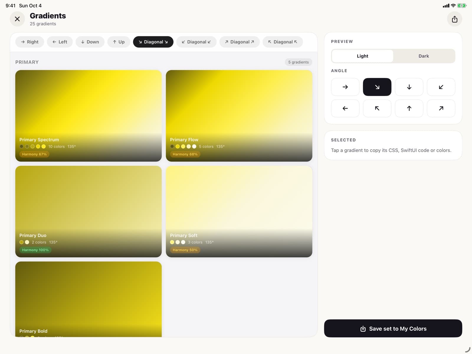 Gradient Generator in Color Picker