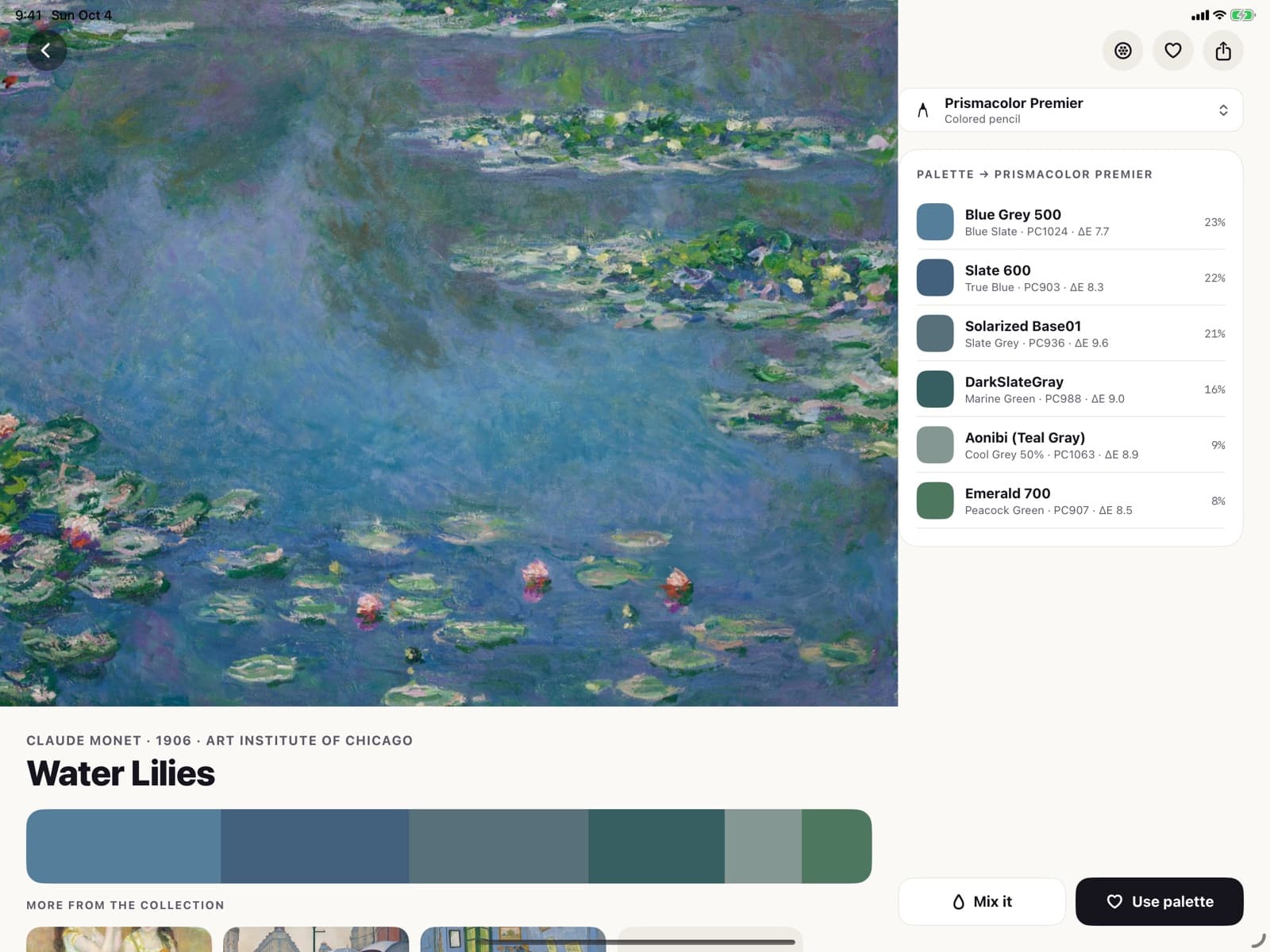 Master Palettes in Color Picker: Paint with the masters' colors