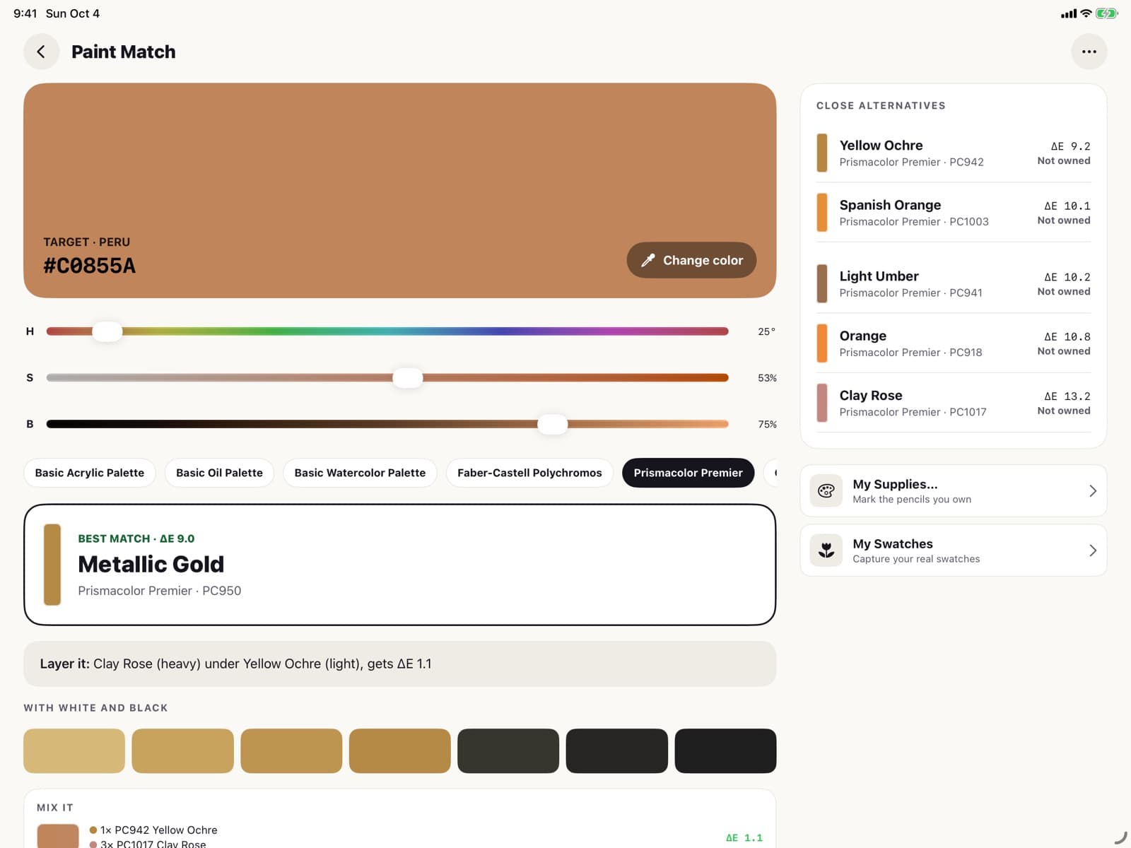 Paint Match in Color Picker