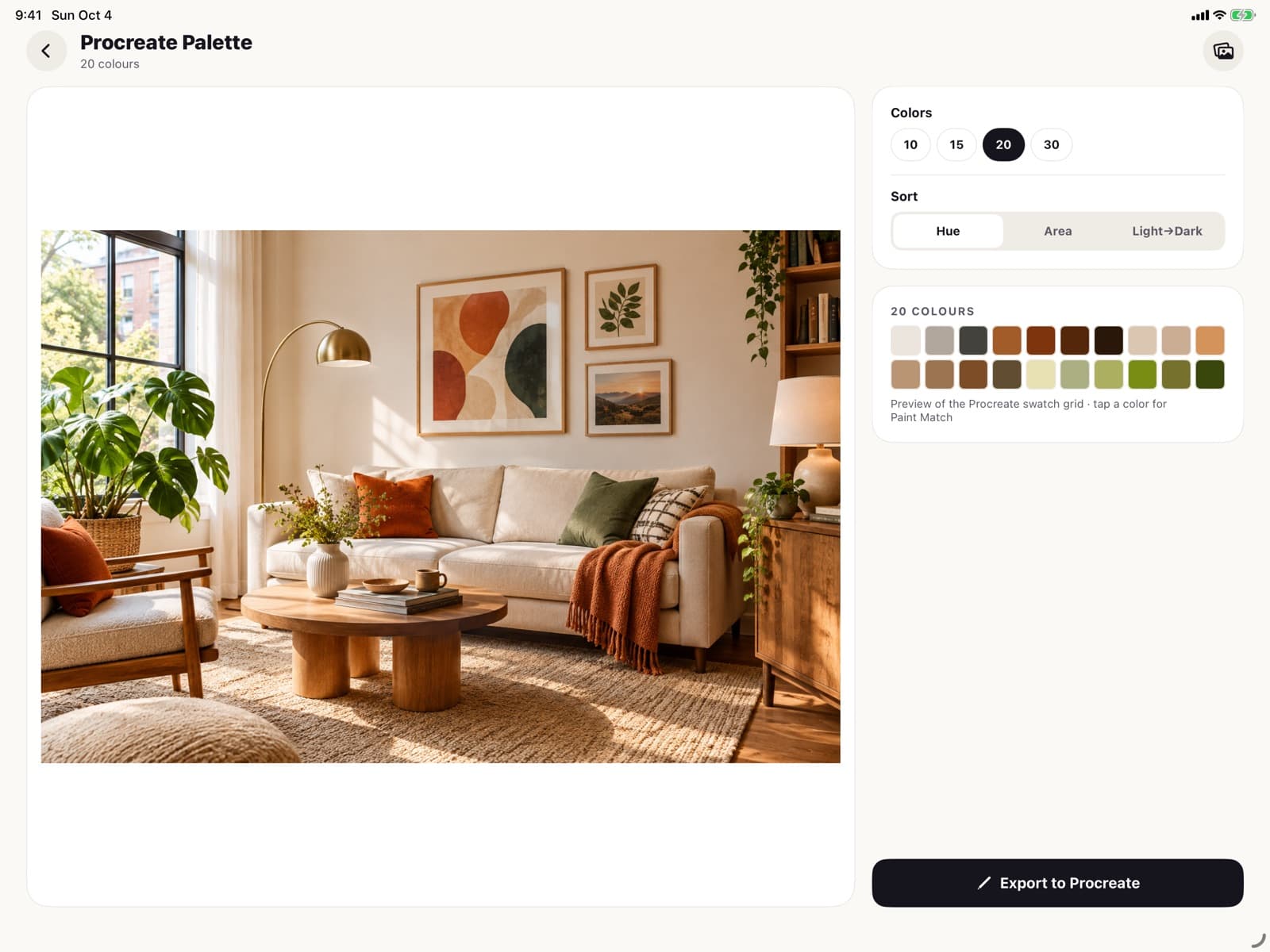 Procreate Palette in Color Picker