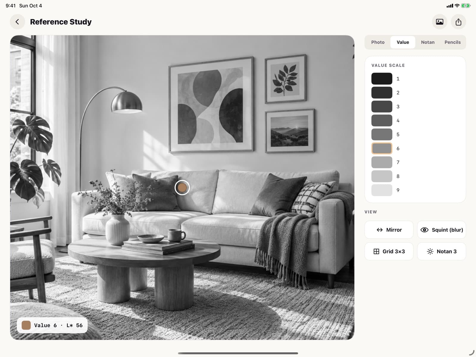 Value Study in Color Picker: Check values like a painter
