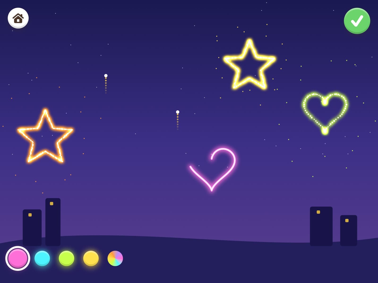 Fireworks in Drawing for Kids: Draw it, watch it burst!