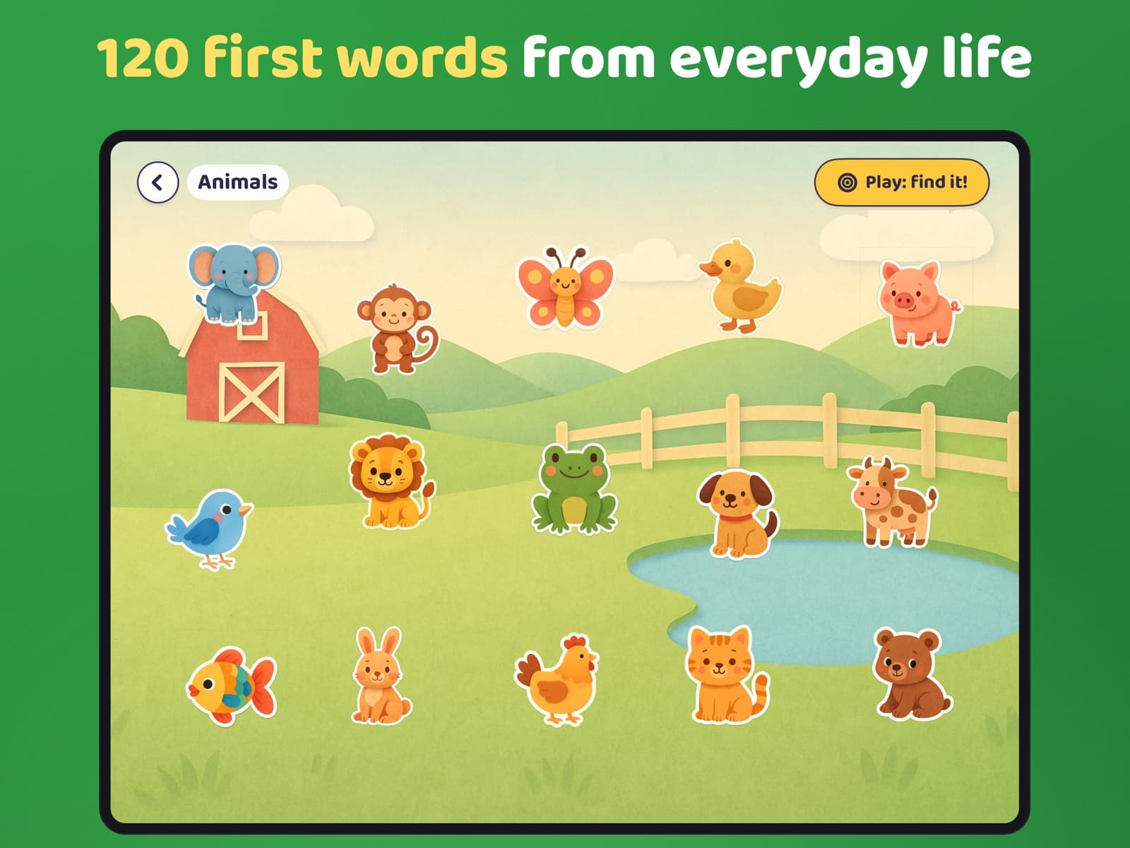 Word Town in Moji Pals: 120 first words from everyday life