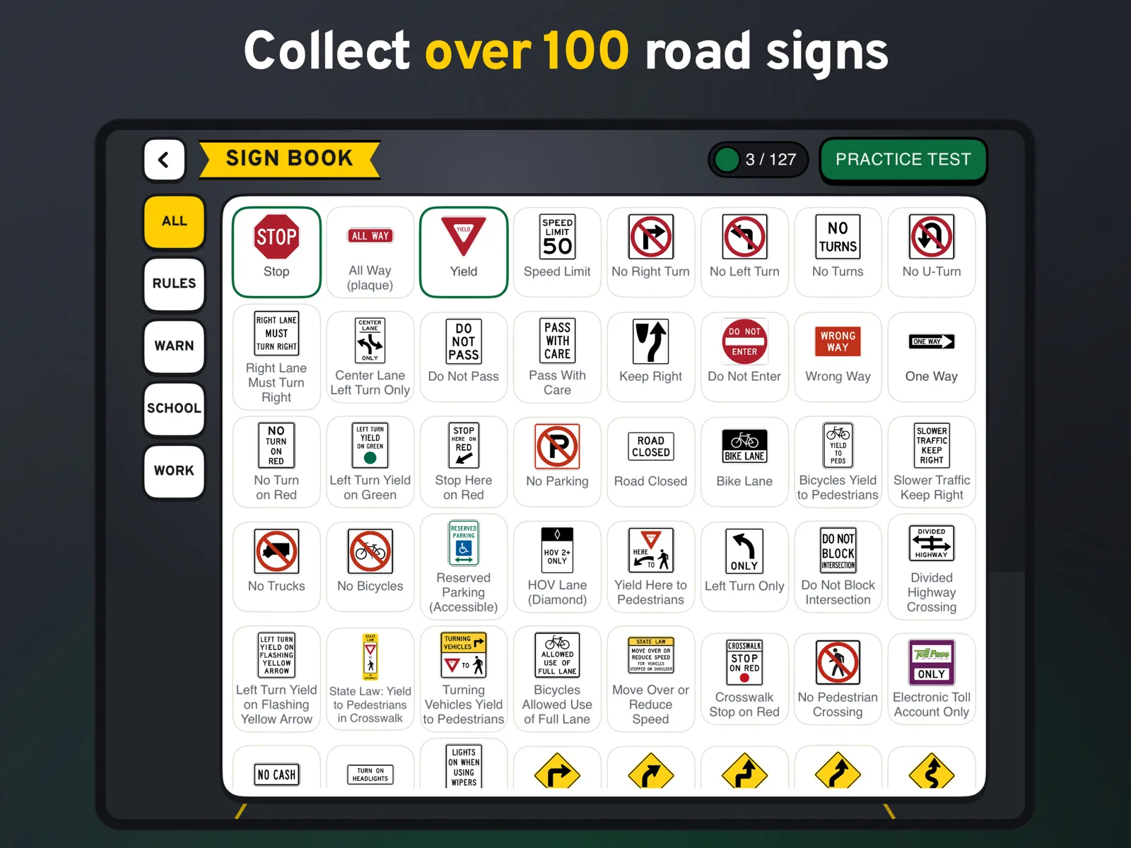 Sign Book in Road Sign Hero: Collect over 100 road signs