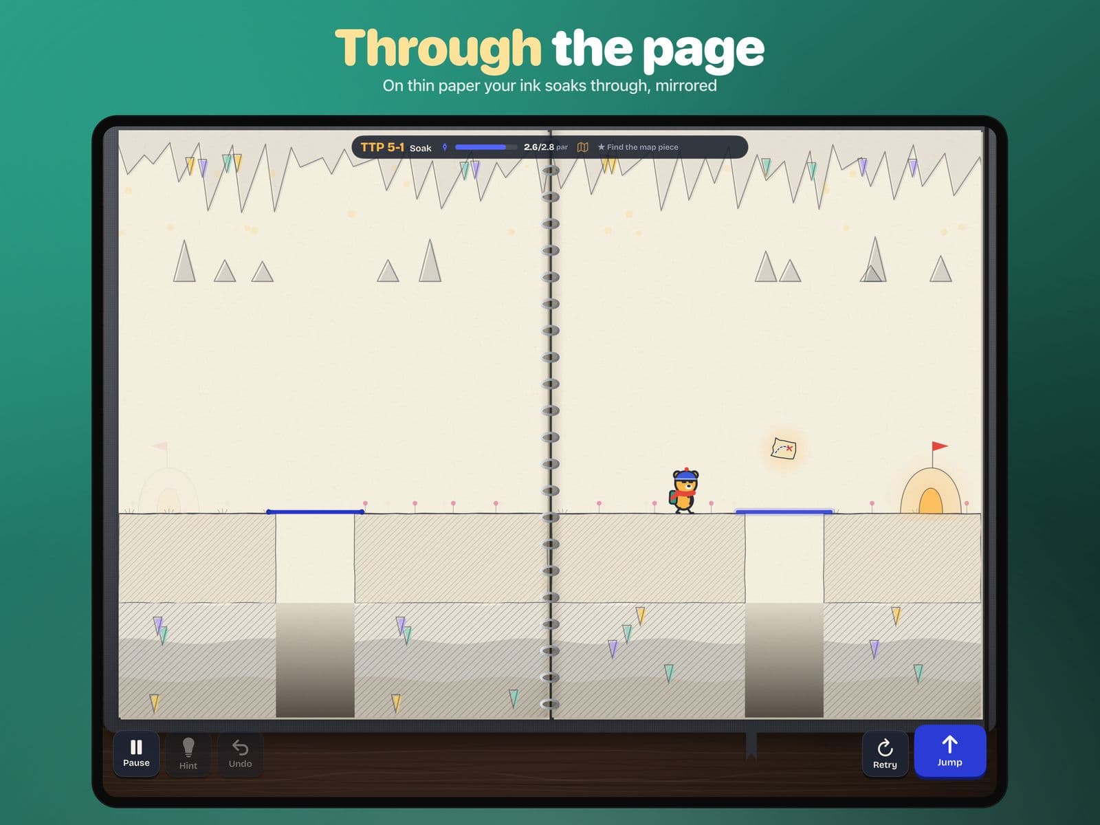 Thin pages in Doodle Cub: Physics Puzzle